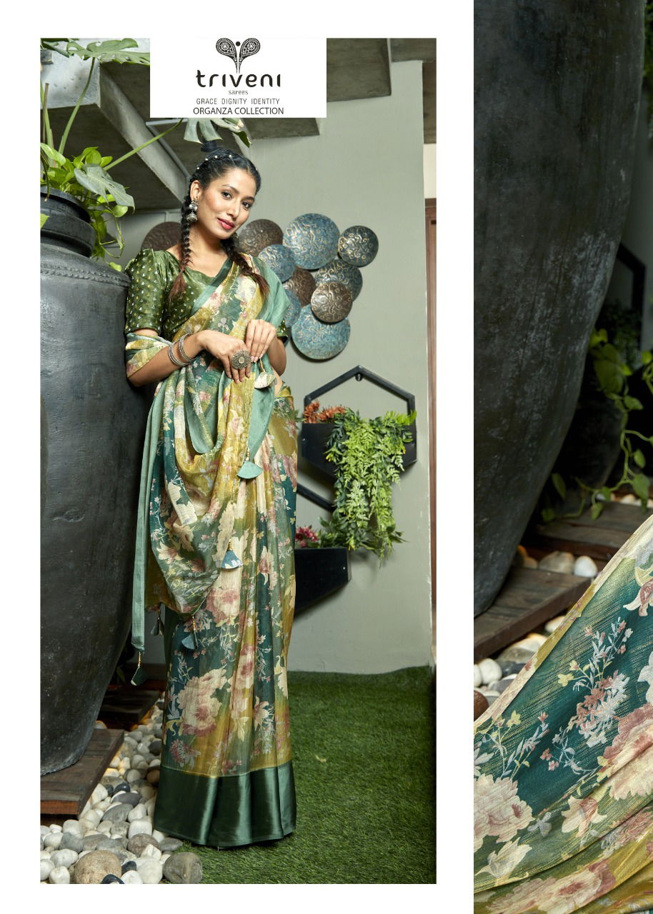 Triveni Kantara Fancy Ethnic Wear Wholesale Printed Saree Catalog